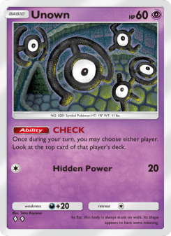 Unown - pokemon TCG Card