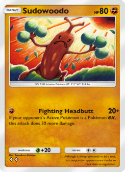 Sudowoodo - pokemon TCG Card
