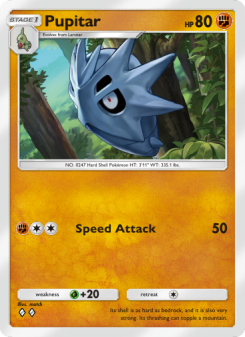 Pupitar - pokemon TCG Card
