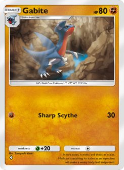 Gabite - pokemon TCG Card