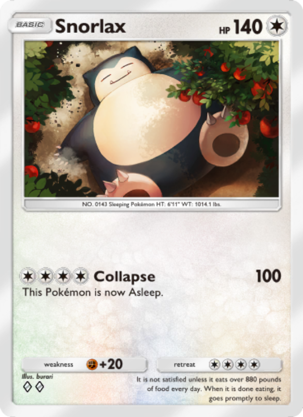 Snorlax - Pokémon TCG Card