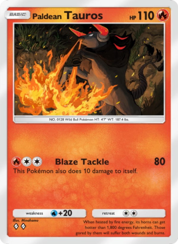 Paldean Tauros - Pokémon TCG Card