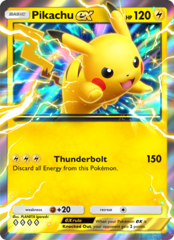 Pikachu ex - Pokémon TCG Card