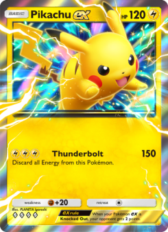 Pikachu ex - pokemon TCG Card