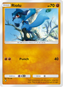 Riolu - pokemon TCG Card