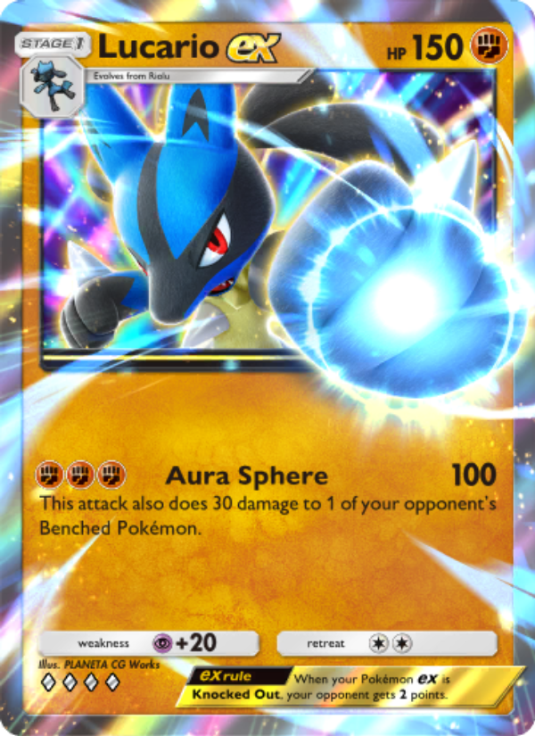 Lucario ex - Pokémon TCG Card