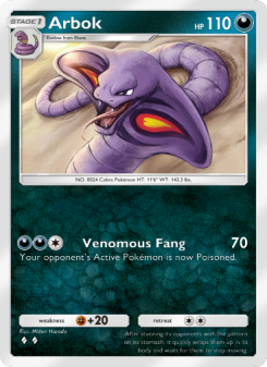 Arbok - pokemon TCG Card