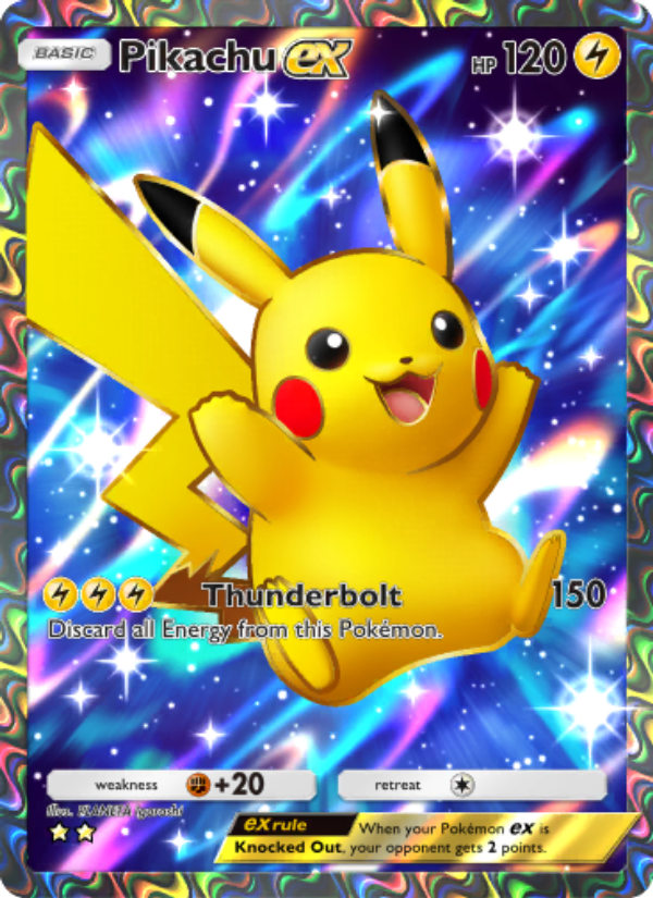 Pikachu ex - Pokémon TCG Card