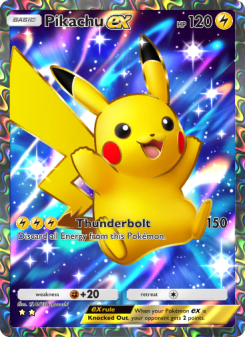 Pikachu ex - pokemon TCG Card
