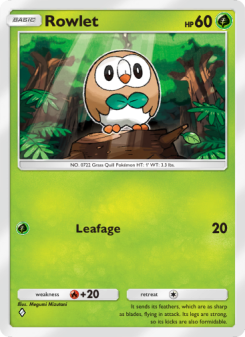 Rowlet - pokemon TCG Card