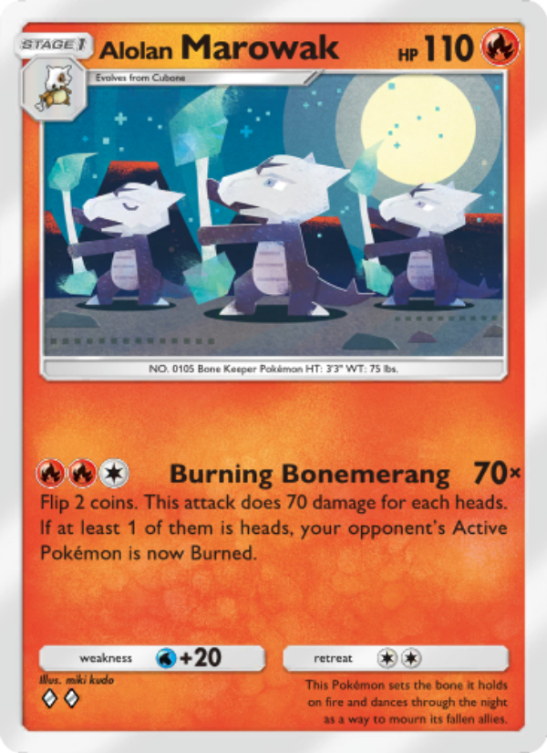 Alolan Marowak - Pokémon TCG Card