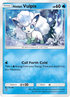 Alolan Vulpix - pokemon TCG Card