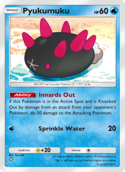Pyukumuku - pokemon TCG Card
