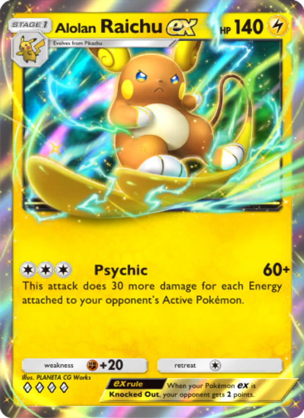 Alolan Raichu ex - Pokémon TCG Card