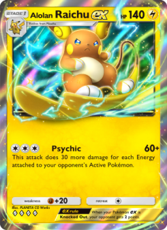 Alolan Raichu ex - pokemon TCG Card