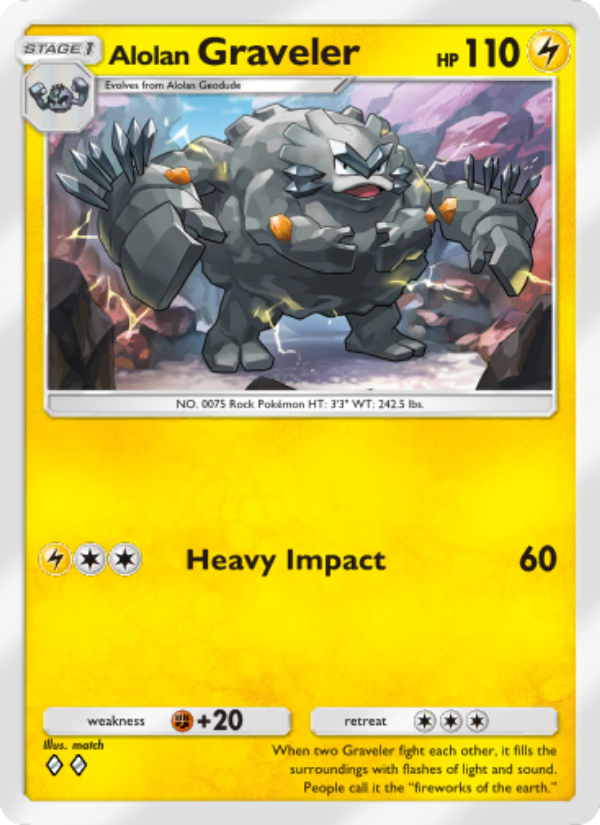 Alolan Graveler - Pokémon TCG Card