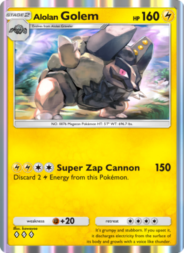 Alolan Golem - Pokémon TCG Card