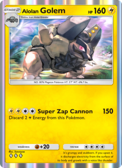 Alolan Golem - pokemon TCG Card