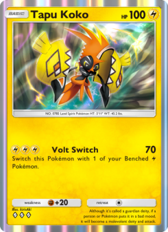 Tapu Koko - pokemon TCG Card