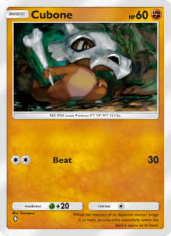 Cubone - pokemon TCG Card