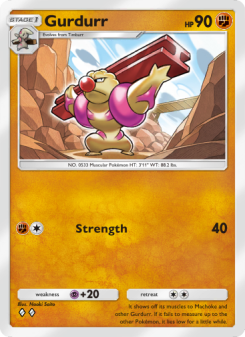 Gurdurr - pokemon TCG Card