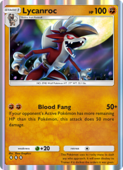 Lycanroc - pokemon TCG Card