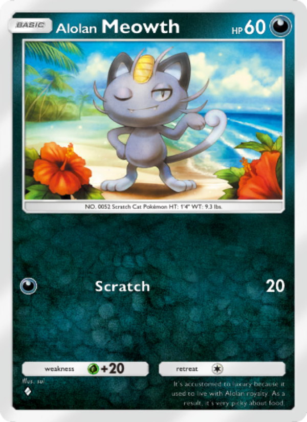 Alolan Meowth - Pokémon TCG Card