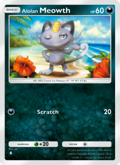 Alolan Meowth - pokemon TCG Card