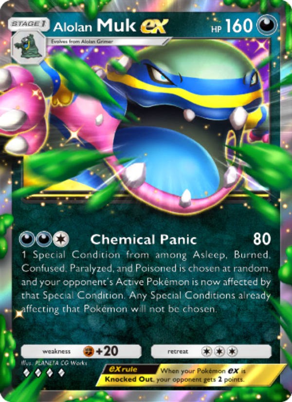 Alolan Muk ex - Pokémon TCG Card