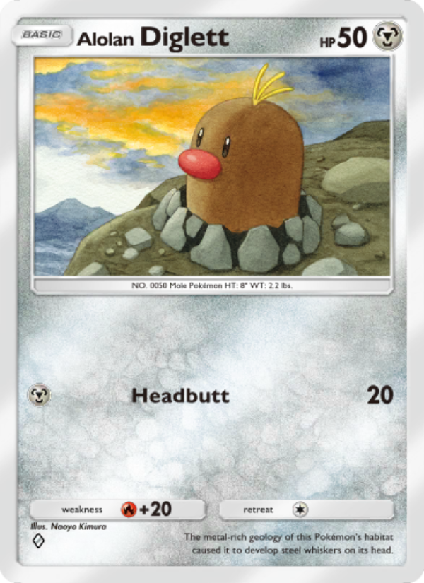Alolan Diglett - Pokémon TCG Card