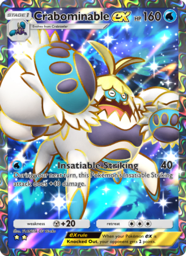 Crabominable ex - Pokémon TCG Card