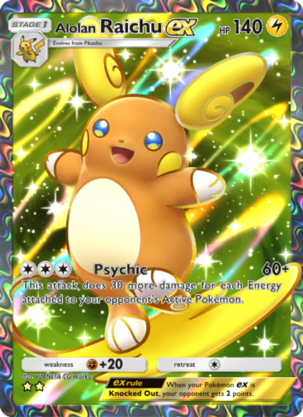 Alolan Raichu ex - Pokémon TCG Card