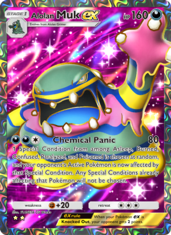 Alolan Muk ex - Pokémon TCG Card