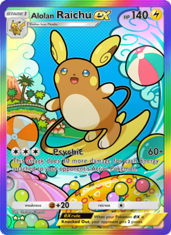 Alolan Raichu ex - Pokémon TCG Card