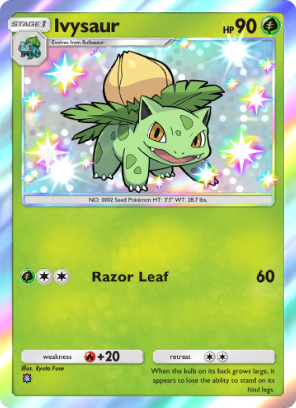 Ivysaur - Pokémon TCG Card