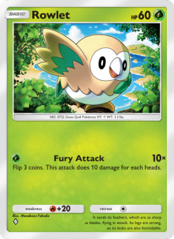Rowlet - pokemon TCG Card