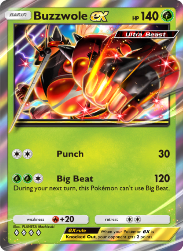 Buzzwole ex - Pokémon TCG Card
