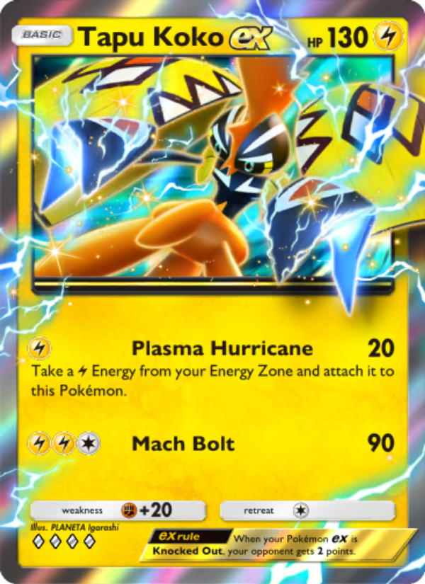 Tapu Koko ex - Pokémon TCG Card