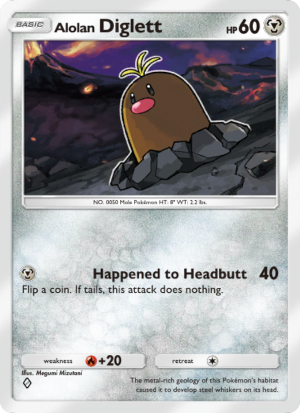 Alolan Diglett - Pokémon TCG Card