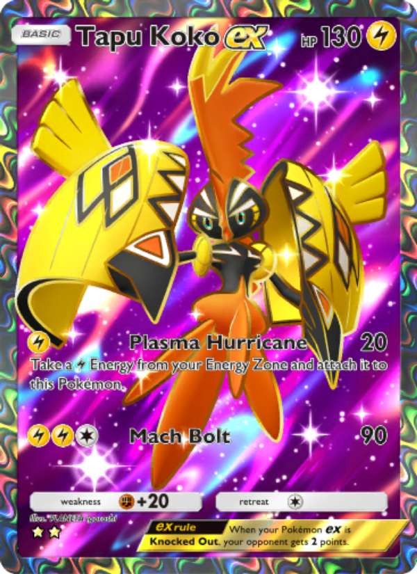 Tapu Koko ex - Pokémon TCG Card