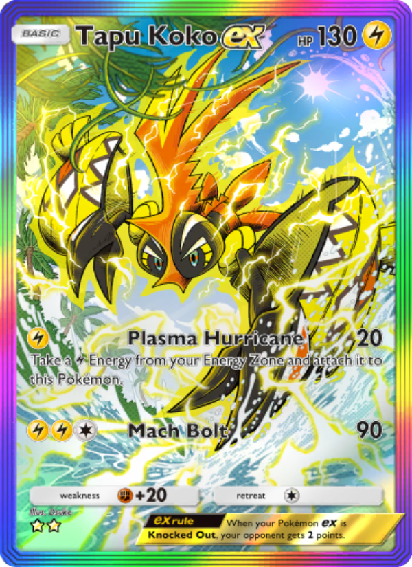 Tapu Koko ex - Pokémon TCG Card