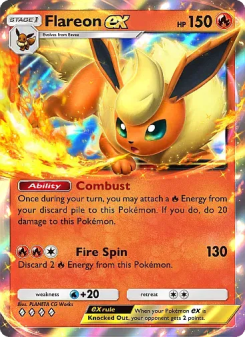 Flareon ex - pokemon TCG Card