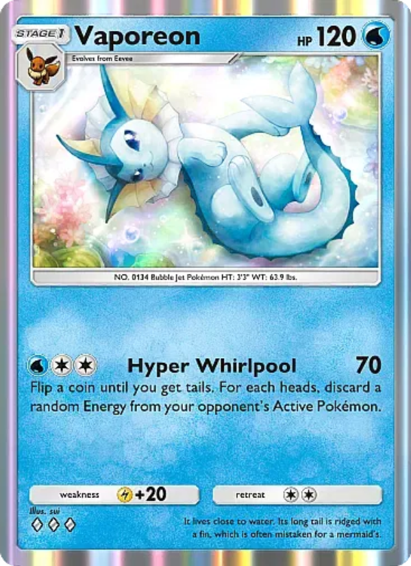Vaporeon - Pokémon TCG Card