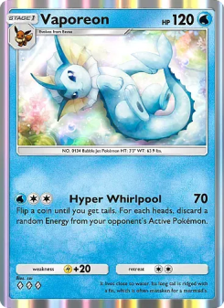 Vaporeon - pokemon TCG Card