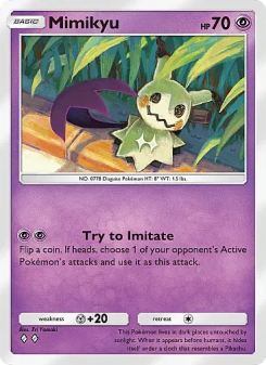 Mimikyu - pokemon TCG Card