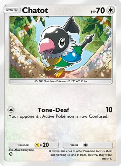 Chatot - pokemon TCG Card