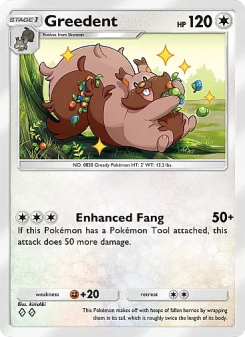 Greedent - pokemon TCG Card