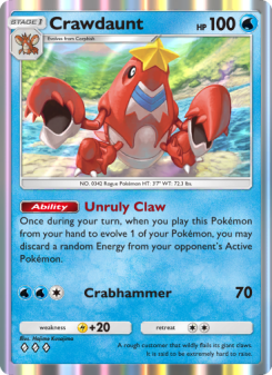 Crawdaunt - pokemon TCG Card