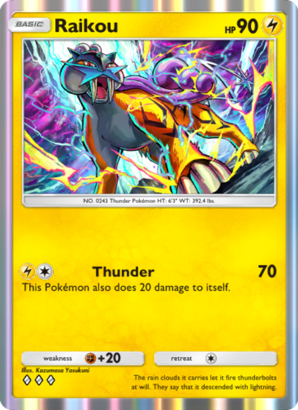 Raikou - Pokémon TCG Card