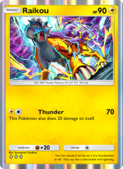 Raikou - pokemon TCG Card